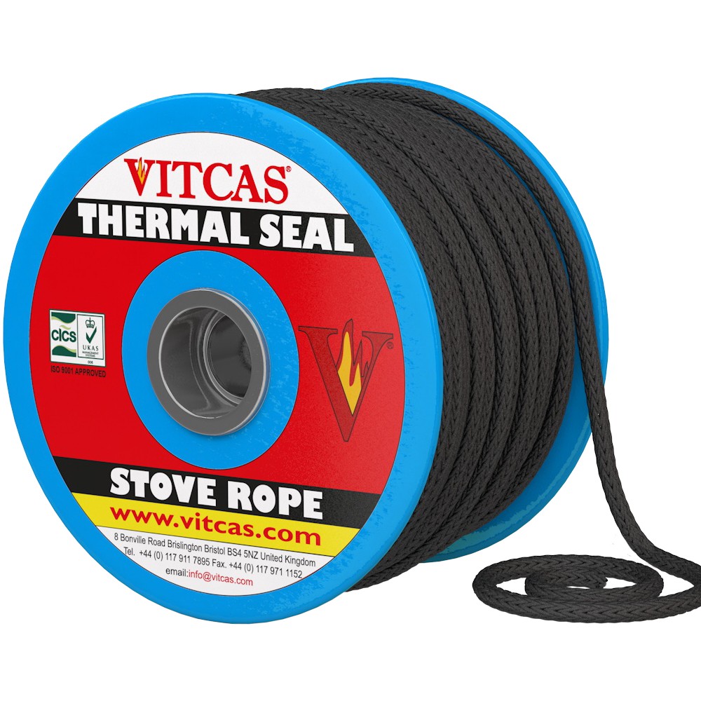 White or Black Stove Rope: How to Choose Black braided sealing rope Vitcas for stove