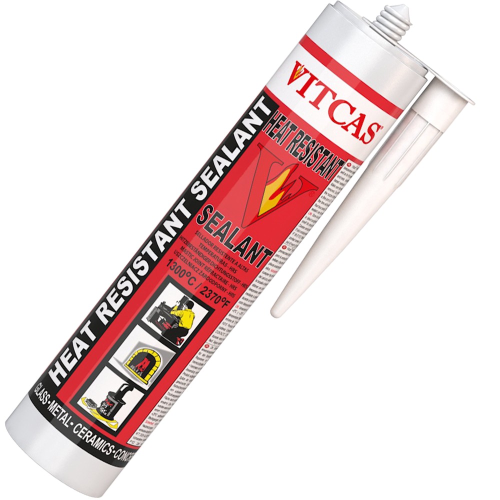 Heat Resistant Sealant 1300: Match the Joint to Its Use Vitcas Heat Resistant Sealant 1300 cartridge